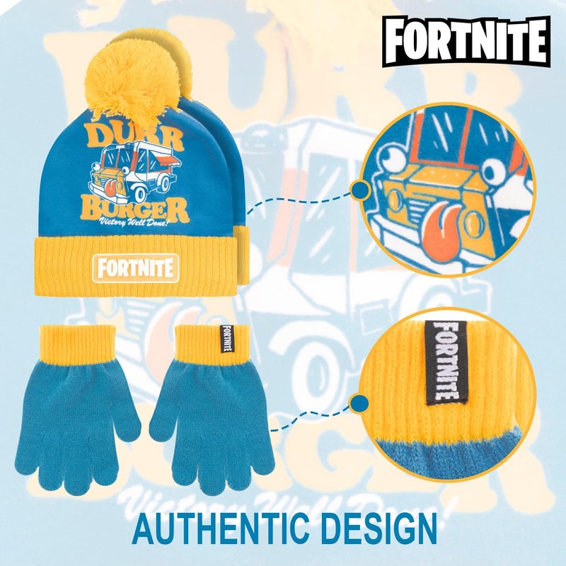 FORTNITE Boys Winter Beanie Hat and Snow Gloves for Boys 2 Piece Set - Image 4